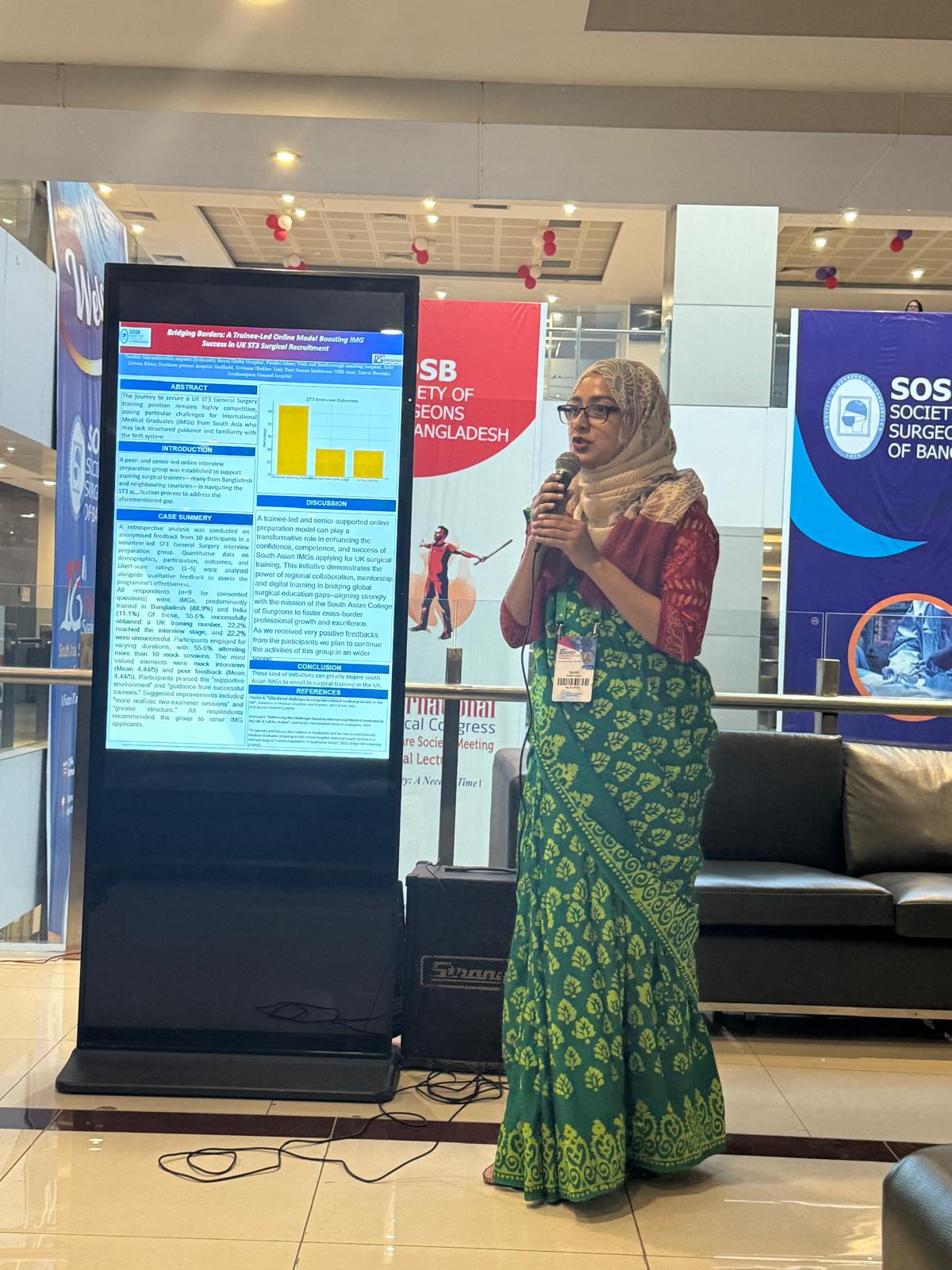 Poster presentation at a surgical society conference