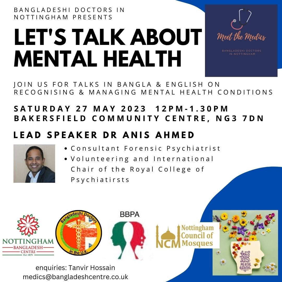 Let's Talk About Mental Health community event poster